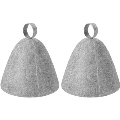 Sauna cap, felt hat, sauna hat, women's/men's, grey, foldable, breathable