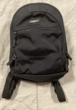 Vintage Eddie Bouer Compact Nylon Mini Black Canvas Backpack 2003
