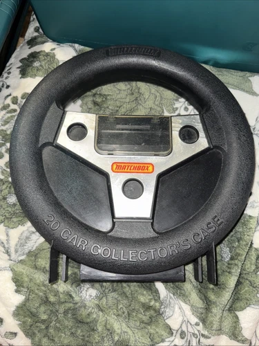 Vintage Matchbox 20 Car Collector’s Case, 1983, Carry Case Steering Wheel (G)