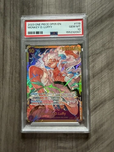 Monkey D. Luffy OP05-119 SEC PSA 10 One Piece Card Awakening Of The New Era