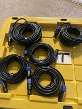 Speaker Connection Cable Male To Male Speakon Total Of  85’ All New 4 -15’ 1-25’