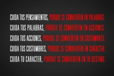 Watch Your Thoughts Spanish Quote Motivational Cuida Pensamientos Poster 18x12