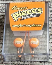 NEW Hersheys Reeses Pieces PEANUT BUTTER CANDY COMFORT EARPHONES promo EAR BUDS