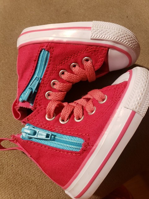 pink high top tennis shoes