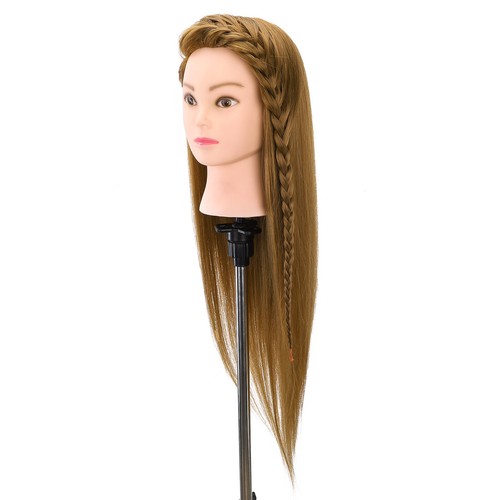 24'' Übungskopf Mannequin 50% Echthaar Friseur Trainingskopf Set für Frisuren - Bild 11 von 12