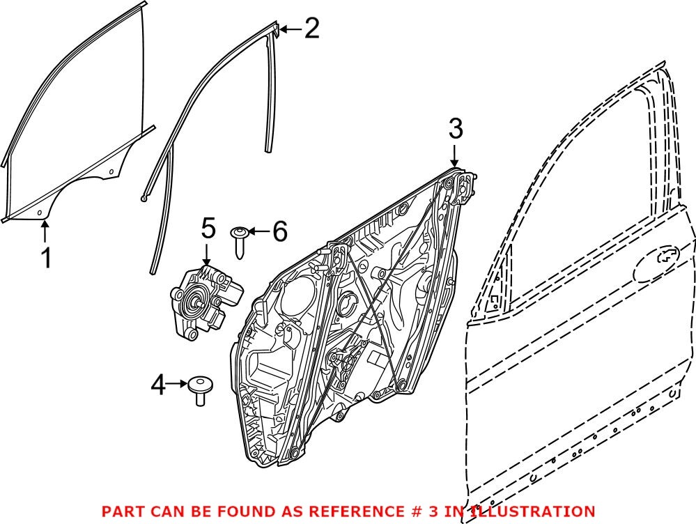 Genuine OEM Front Driver Left Window Regulator For BMW 51337498151  