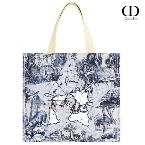 DIOR 2025 NEUF ! Sac fourre tout Autour du monde Toile De Jouey Exclusive 40x38x15 cm