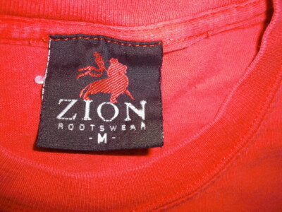 Vintage JIMI HENDRIX 2004 red Zion Rootswear shirt t-shirt Medium