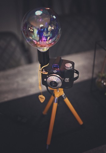 Vintage Lampe Dimmbar. Kamera Upcycling. The Beatles Yellow Submarine. - Bild 6 von 14