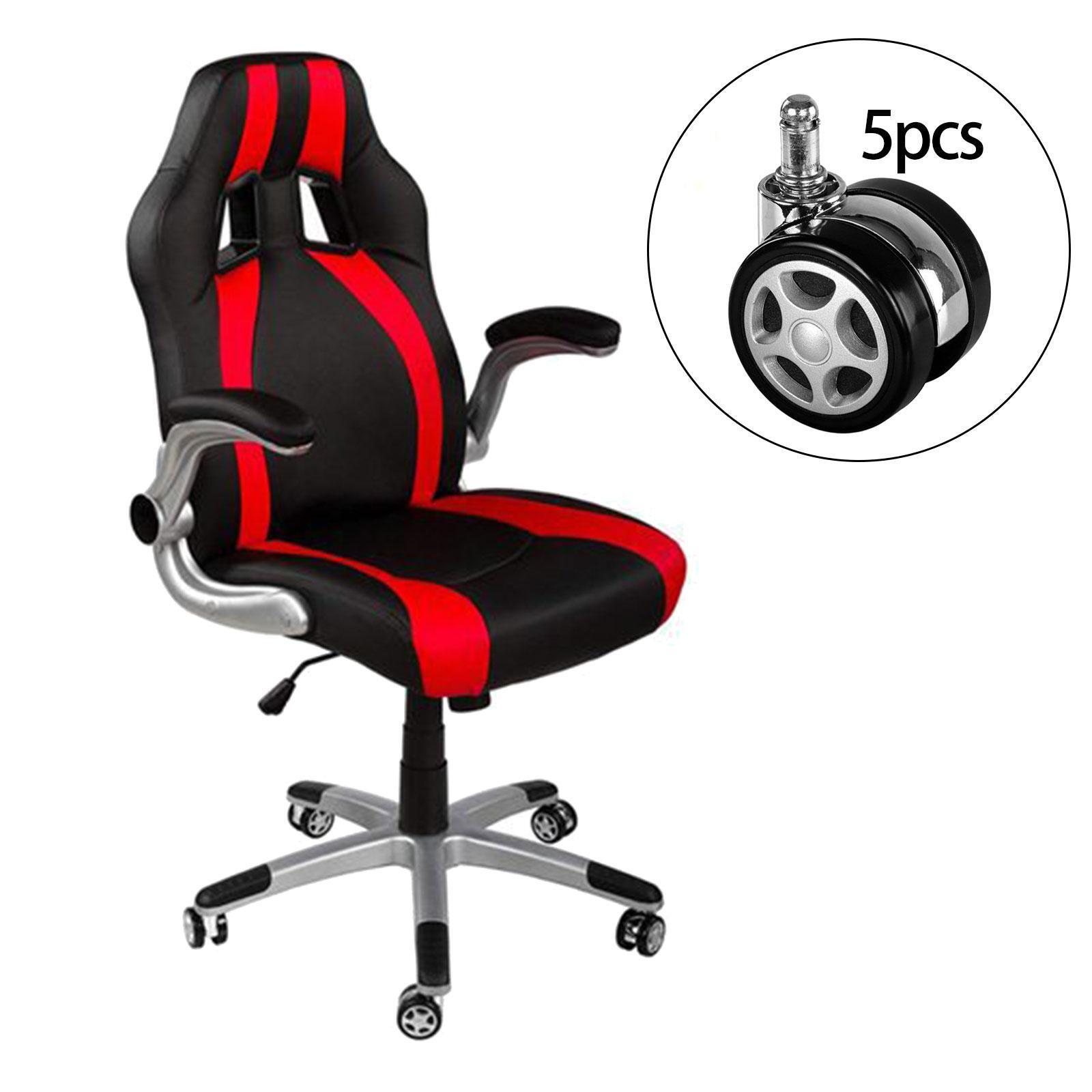 5 Pieces Office Chair Wheels Computer Desk Chair Wheels Heavy Duty