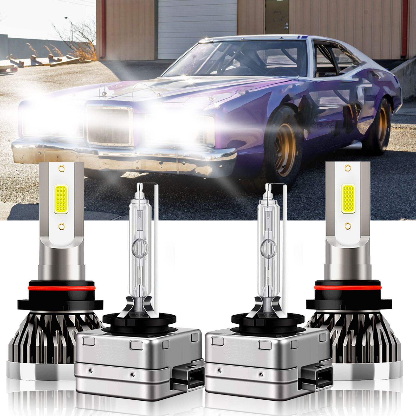 LED HID Headlight High Low Beam 9005 D1S Bulbs For Mercury Montego 2005-2007