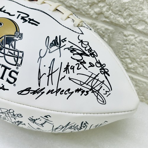 RARE‼ 2009 Baden New Orleans Saints Litho Signed Team Football Drew Brees - Picture 3 of 7