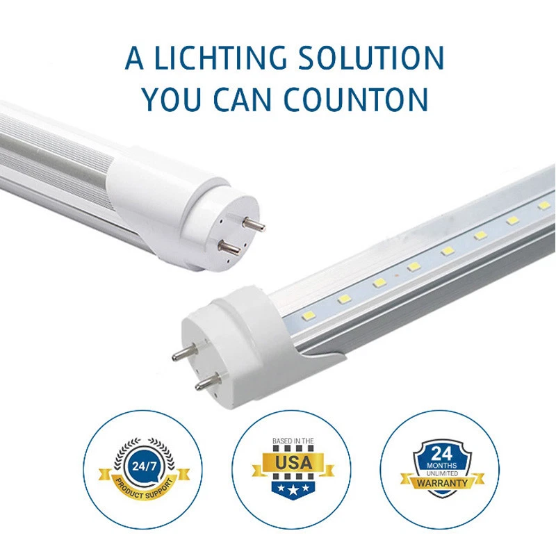 10-100 PACK LED G13 4FT 4 Foot T8 Tube Light Bulbs 22W 6000K MILKY OR CLEAR LENS - Image 3 of 4