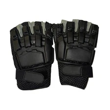 Motorcycle Gloves, Half Finger Armor, Black Size:3XL