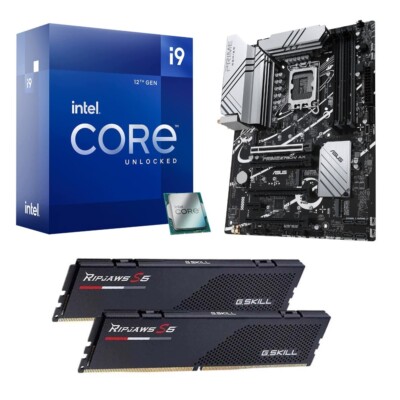 Intel i9-12900K, ASUS Z790-V Prime AX WiFi DDR5, G.Skill Ripjaws S5 32GB Bundle