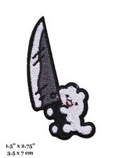 Cute Animal Holding Big Knife Meme Embroidered Iron On Patch