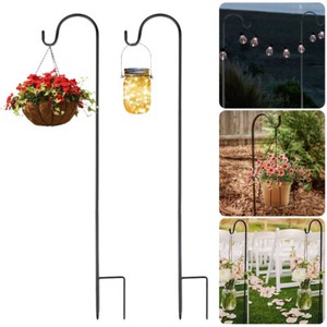 Metallstab Garten Hirtenstab Laternenhalter Stecker Schäferstock mit