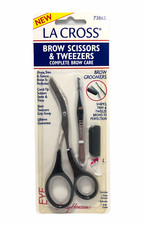 LA Cross Sally Hansen Brow Scissors  Tweezers Complete Brow Care 73865 NEW