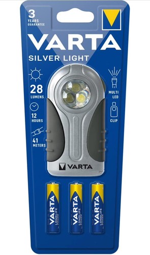 VARTA LED Silver Light incl 3X AAA Longlife Power Battery - Picture 2 of 8
