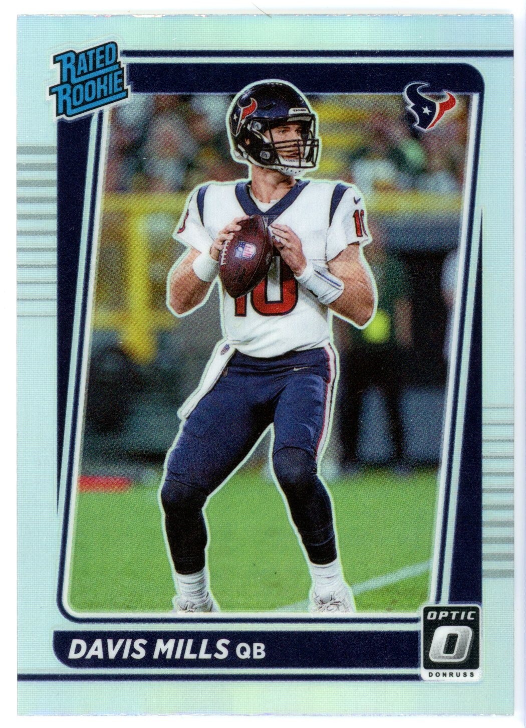 2021 Donruss Optic DAVIS MILLS Prizm Silver Holo RC #222 Texans