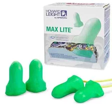 Howard Leight® MAX LITE® Earplugs, 30 dB NRR, ch. corded or uncorded, SHIPS FREE