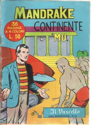 MANDRAKE ALBI DE IL VASCELLO NO. 40 1960 LA ARRECCIA