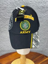 US Army Retired Army Black Adjustable Strap Service Hat Cap Official Licensed