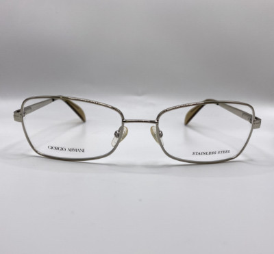 Giorgio Armani GA871 3YG Light Gold Metal Eyeglasses Frame 52-17-135 Italy