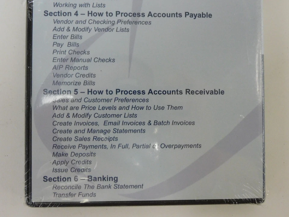 Vintage QuickBooks Video Trainer: Introduction Class 1 Of 3 By Bridge21 Sealed - Image 4 of 4