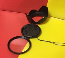 FLOWER LENS HOOD+UV FILTER+CAP 52mm - NIKON D3100 D3200 D5100 D5000 D7000 D700