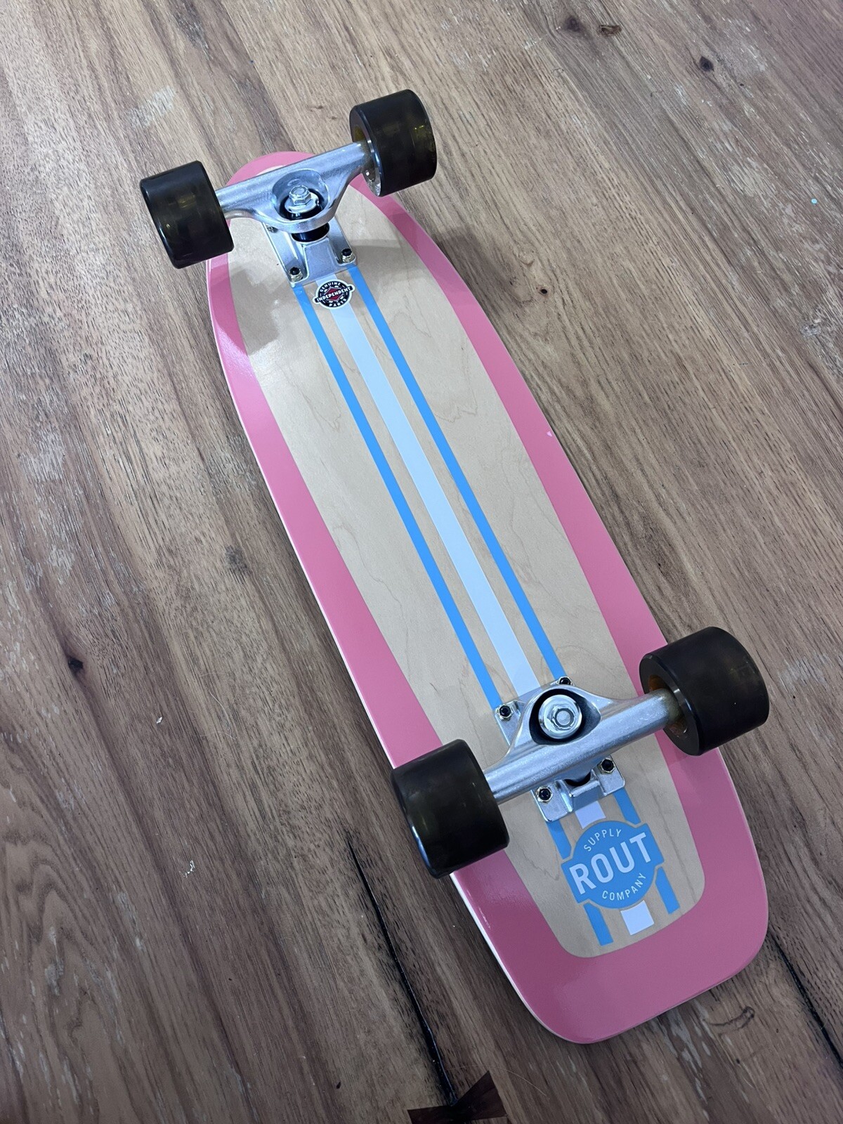 Custom Cruiser Skateboard | Rout Pinstripe Deck w/ Arbor Easy Rider Wheels