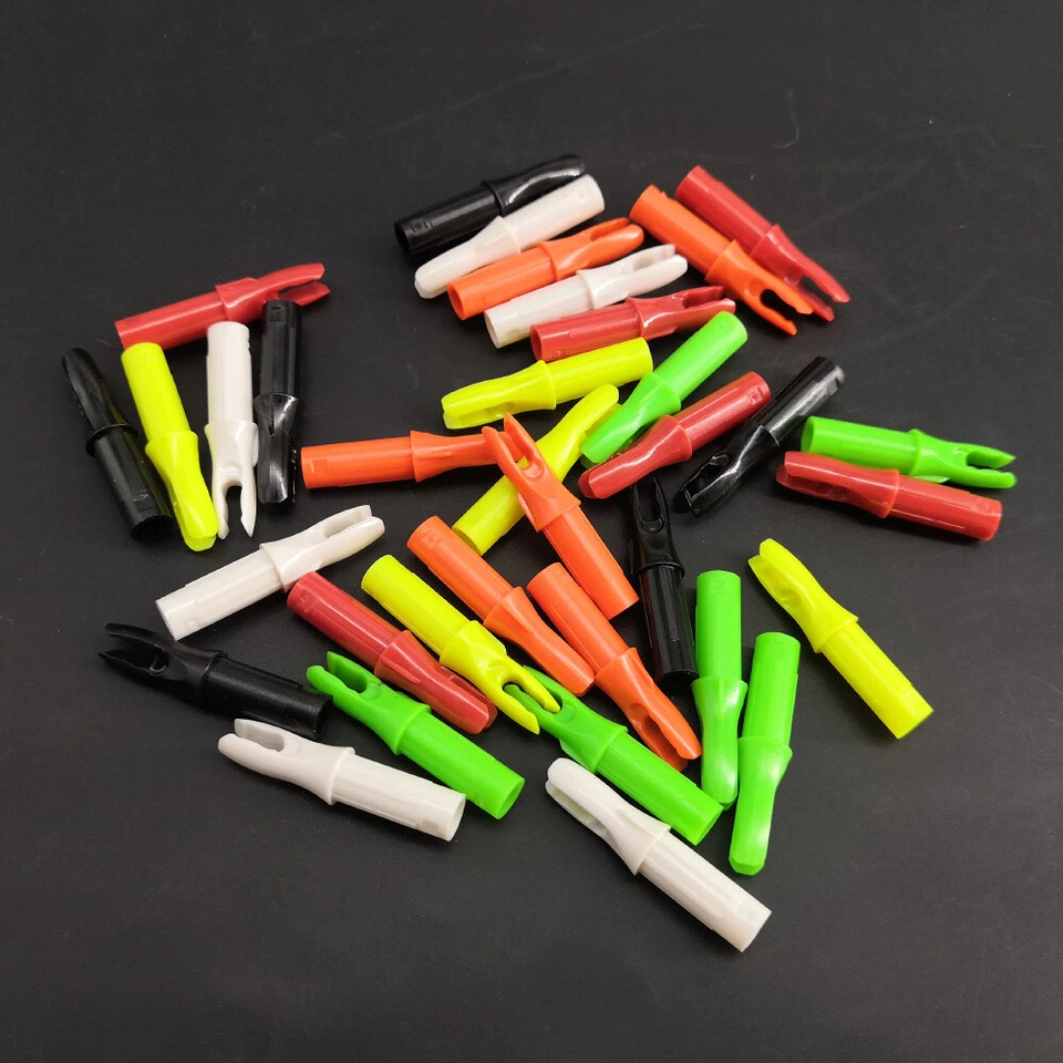 50pcs ID6.2mm Arrow Nocks Archery Insert Tips Arrow Shaft Tails Plastic Target - Image 3 of 4