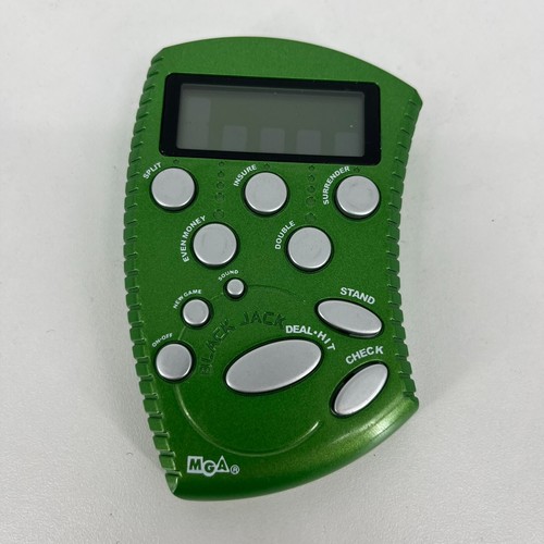 MGA Electric Black Jack Card Draw Hand Held Game Green Tested Works - Picture 3 of 6