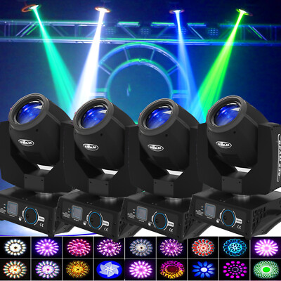 4X 7R 230W Sharpy Beam DMX 16CH Moving Head Stage Light 8+16 Prisms Disco Party