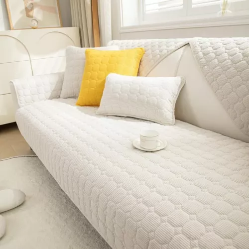 Verdicker Sofabezug Plüsch Sofakissen Karo rutschfest Sofabezug Sofa Handtuch USA - Bild 36 von 46