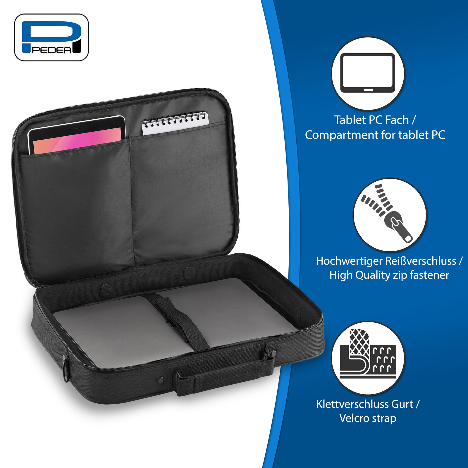Notebook Laptoptasche bis 17,3 Zoll (43,9 cm) Umhänge Tasche mit Schultergurt