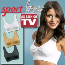 PACK OF 3 Seamless Stretch Comfort Sports Bra Style Crop Top Shapewear Vest Lot