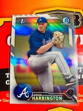 V84 2016 BOWMAN CHROME DRAFT DREW HARRINGTON REFRACTOR  Atlanta Braves
