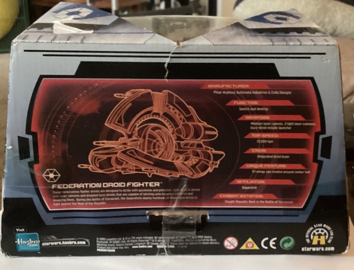 STAR WARS Titanium Series Die-Cast Federation Droid Fighter