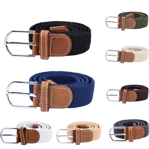 Ceinture Pour Hommes Ceinture Élastique Boucle En Toile Tressé Tissé Stre F3-mx - Picture 7 of 20