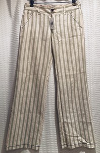 Nwt Free People Sz 4 Textured Wide Leg Pants Sweet Pea Green Stripe 100 Cotton Ebay