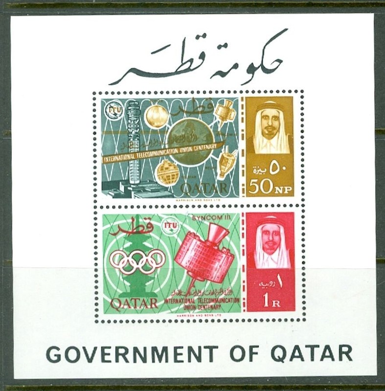 Qatar Topic ITU Telecommunication  Perf S/S MNH OG Lot#a3392