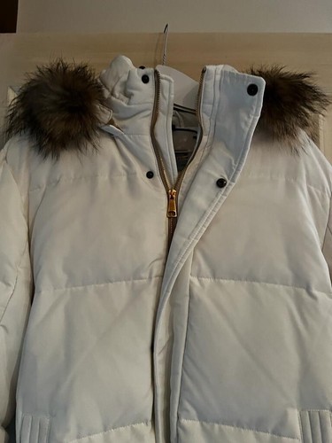 A VGC Baidafei Puffer Coat Hood Fur Lined Zip Up Parka White XXL. A Winter Must! - Picture 2 of 8
