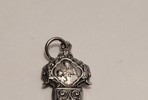 Ancienne Croix nacre et argent. Hauteur: 11 cm avec bélière #GT3# H2 - Picture 10 of 12