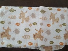 Disney Baby Lion King Receiving Blanket Simba Sun Leaf Cotton Flannel LOVEY EUC