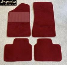 Fußmatten Autoteppiche für Opel Manta B dunkelrot Velours PVC Absatz 1975-88