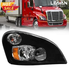 For 2008-2017 Freightliner Cascadia Black LED Headlight Headlamp Right Passenger