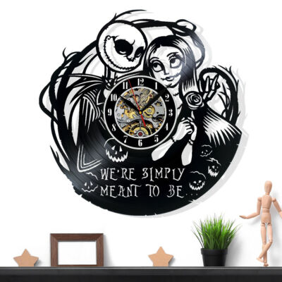 The Nightmare Before Christmas Vinyl Wall Clock Decor Gift for Birthday Holiday