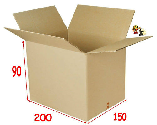 Caisse carton 200 X 150 X 90 mm en kraft rigide pour emballage de 5 DVD