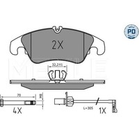 Meyle 025 222 5219 PD Bremsbelagsatz FüR Audi A6 C7 A7 Q5 4GA 4GF 4G2 4GC 4G5